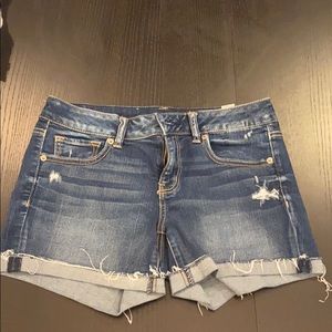 American Eagle super stretch blue denim short 10